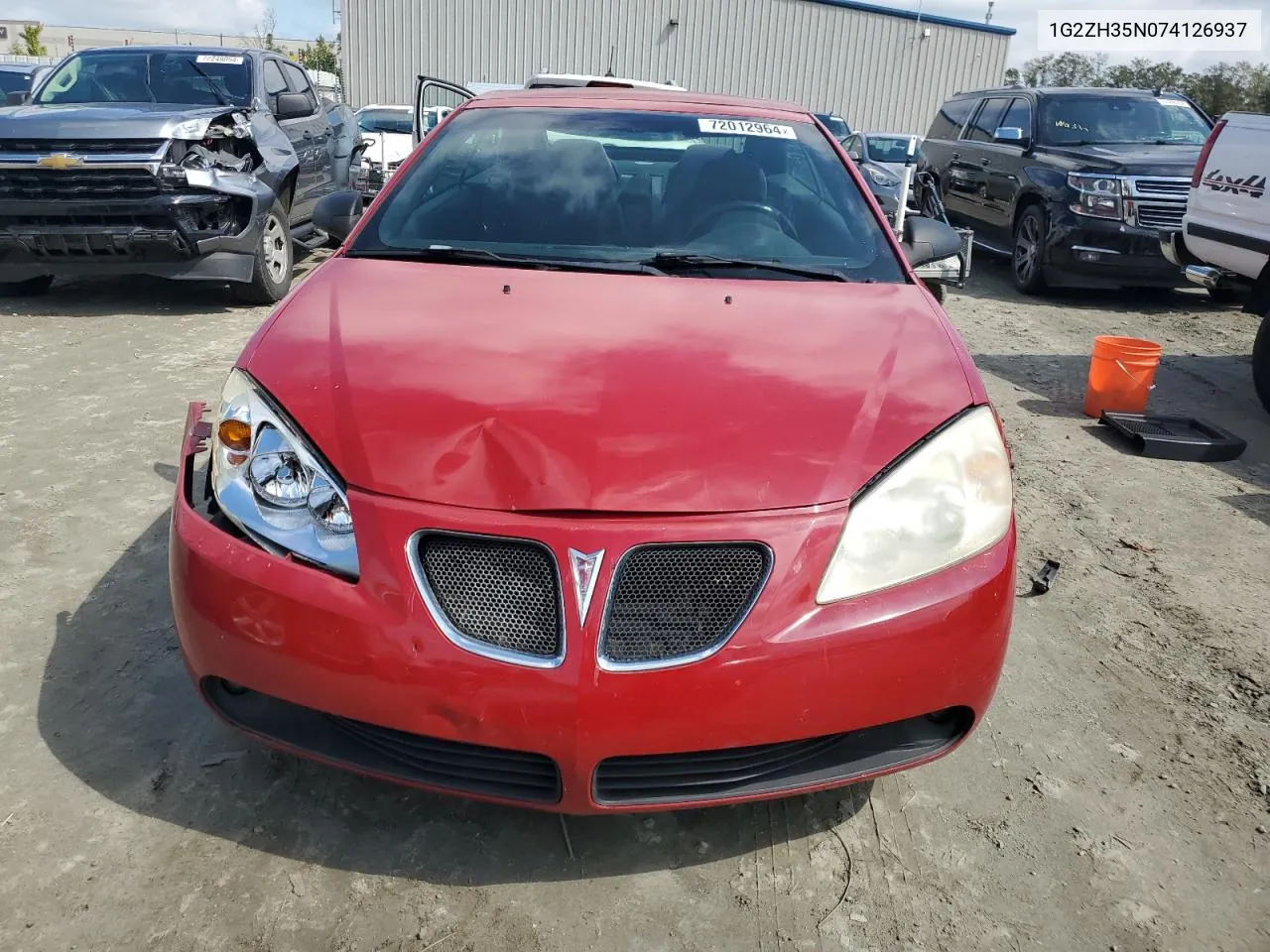 2007 Pontiac G6 Gt VIN: 1G2ZH35N074126937 Lot: 72012964