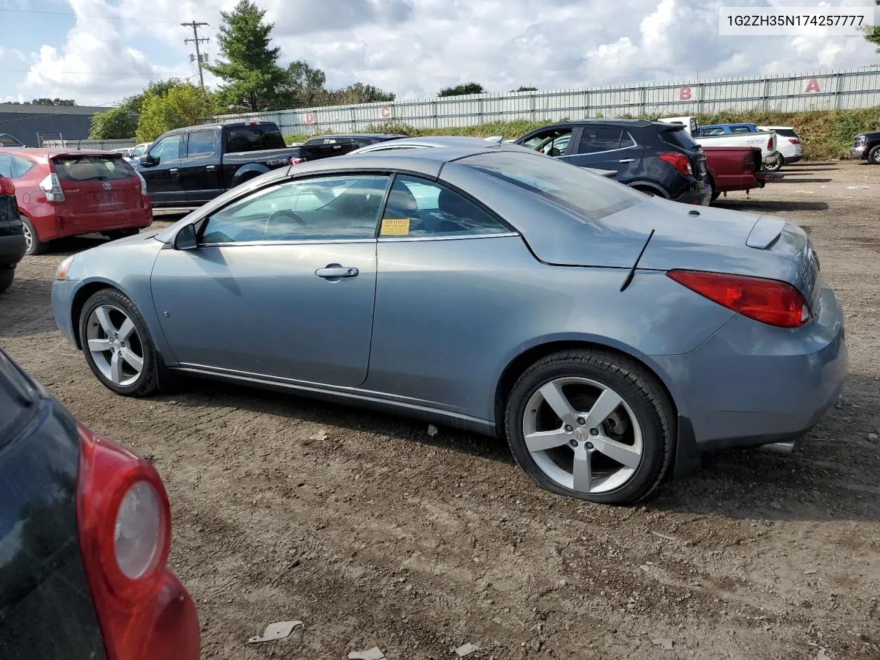 2007 Pontiac G6 Gt VIN: 1G2ZH35N174257777 Lot: 73122394