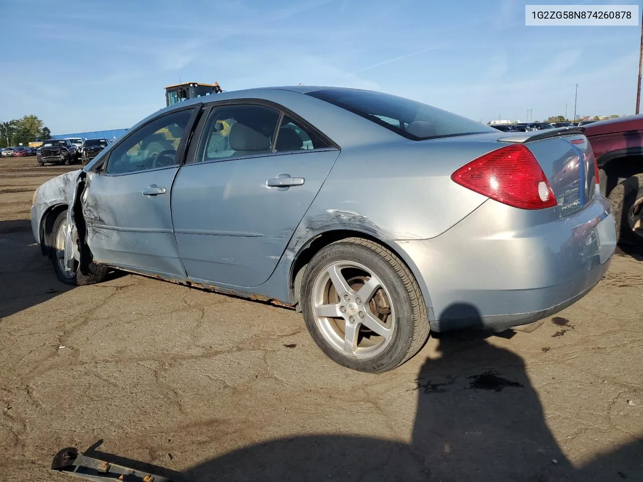 2007 Pontiac G6 Base VIN: 1G2ZG58N874260878 Lot: 73696684