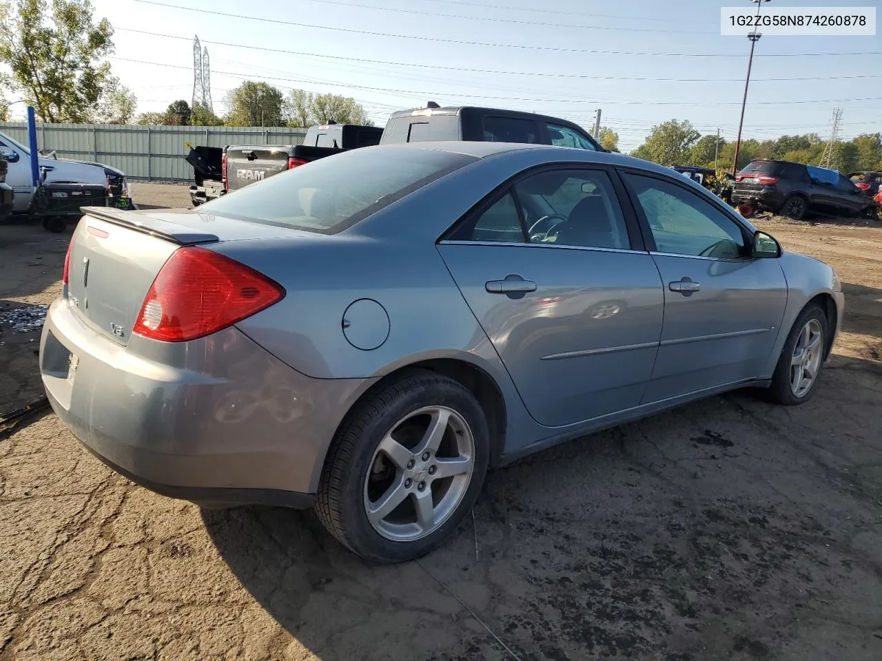 2007 Pontiac G6 Base VIN: 1G2ZG58N874260878 Lot: 73696684