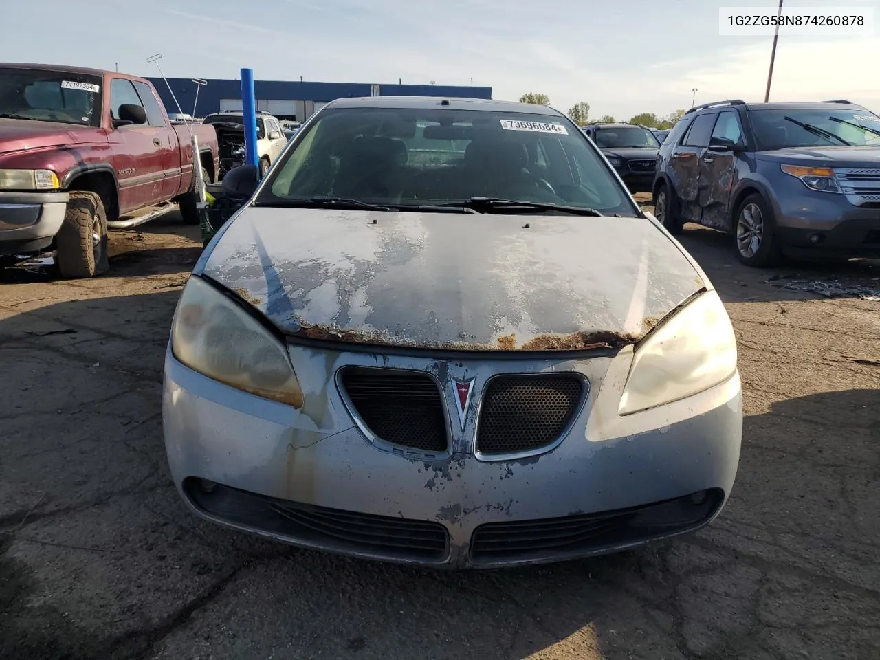 2007 Pontiac G6 Base VIN: 1G2ZG58N874260878 Lot: 73696684