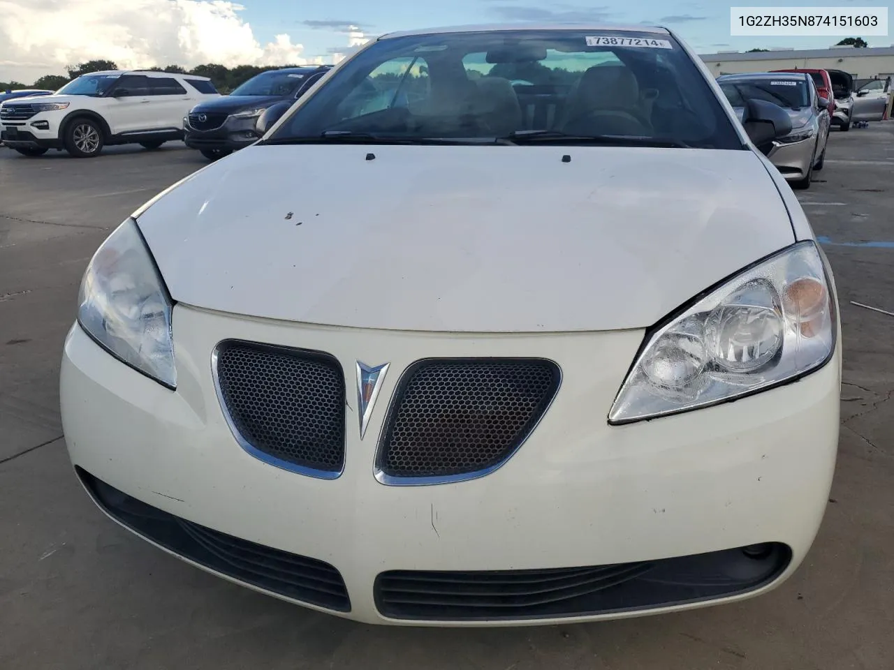 2007 Pontiac G6 Gt VIN: 1G2ZH35N874151603 Lot: 73877214