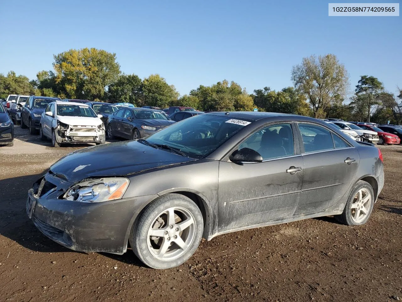 2007 Pontiac G6 Base VIN: 1G2ZG58N774209565 Lot: 74426914