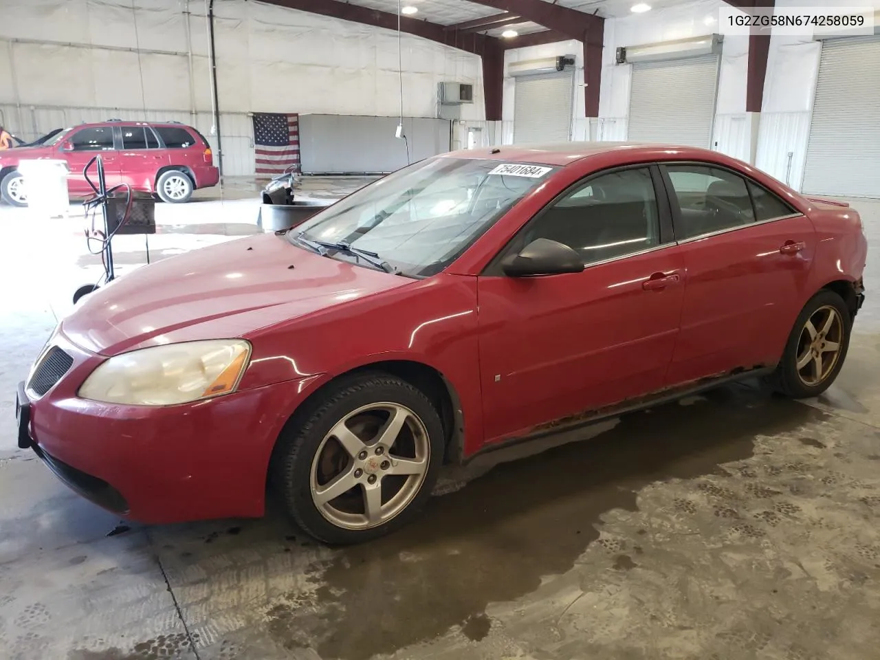 2007 Pontiac G6 Base VIN: 1G2ZG58N674258059 Lot: 75401684