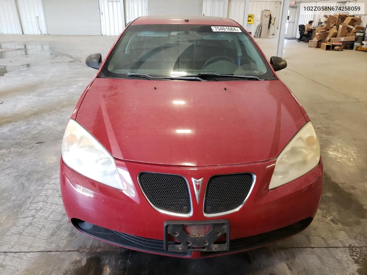 2007 Pontiac G6 Base VIN: 1G2ZG58N674258059 Lot: 75401684