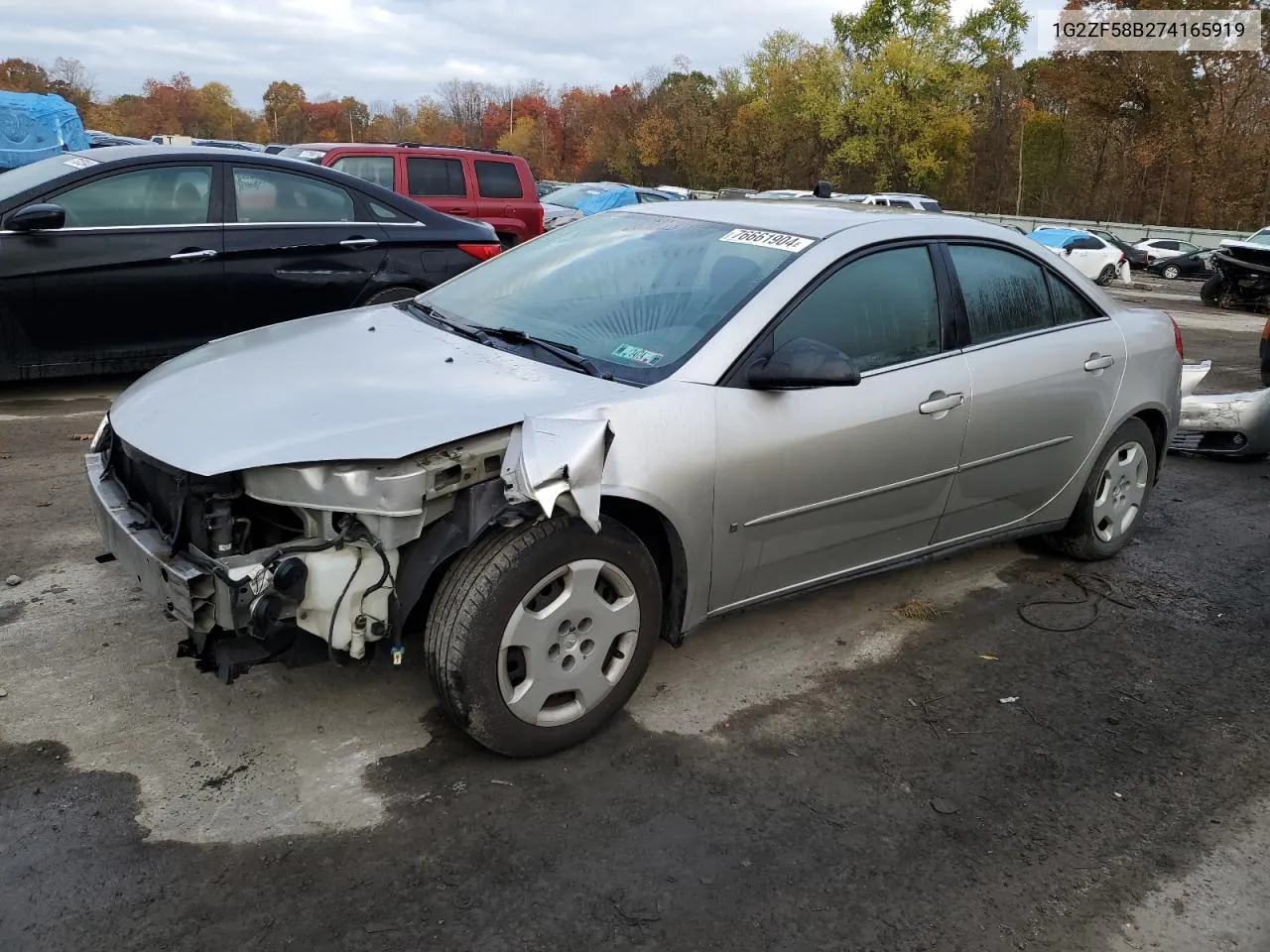 2007 Pontiac G6 Value Leader VIN: 1G2ZF58B274165919 Lot: 76661904