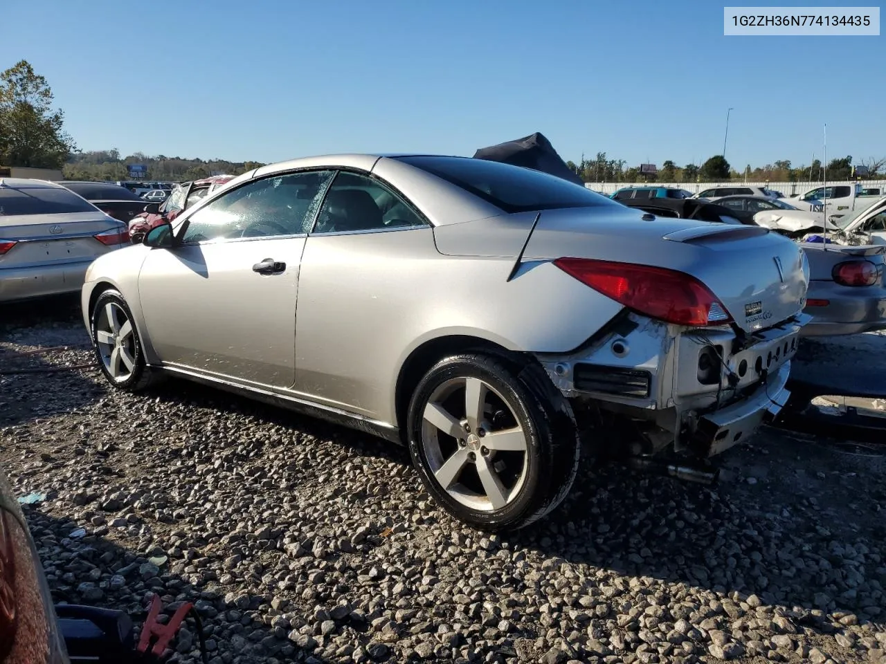 2007 Pontiac G6 Gt VIN: 1G2ZH36N774134435 Lot: 76780594