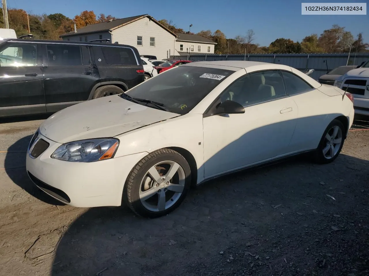 2007 Pontiac G6 Gt VIN: 1G2ZH36N374182434 Lot: 77175364