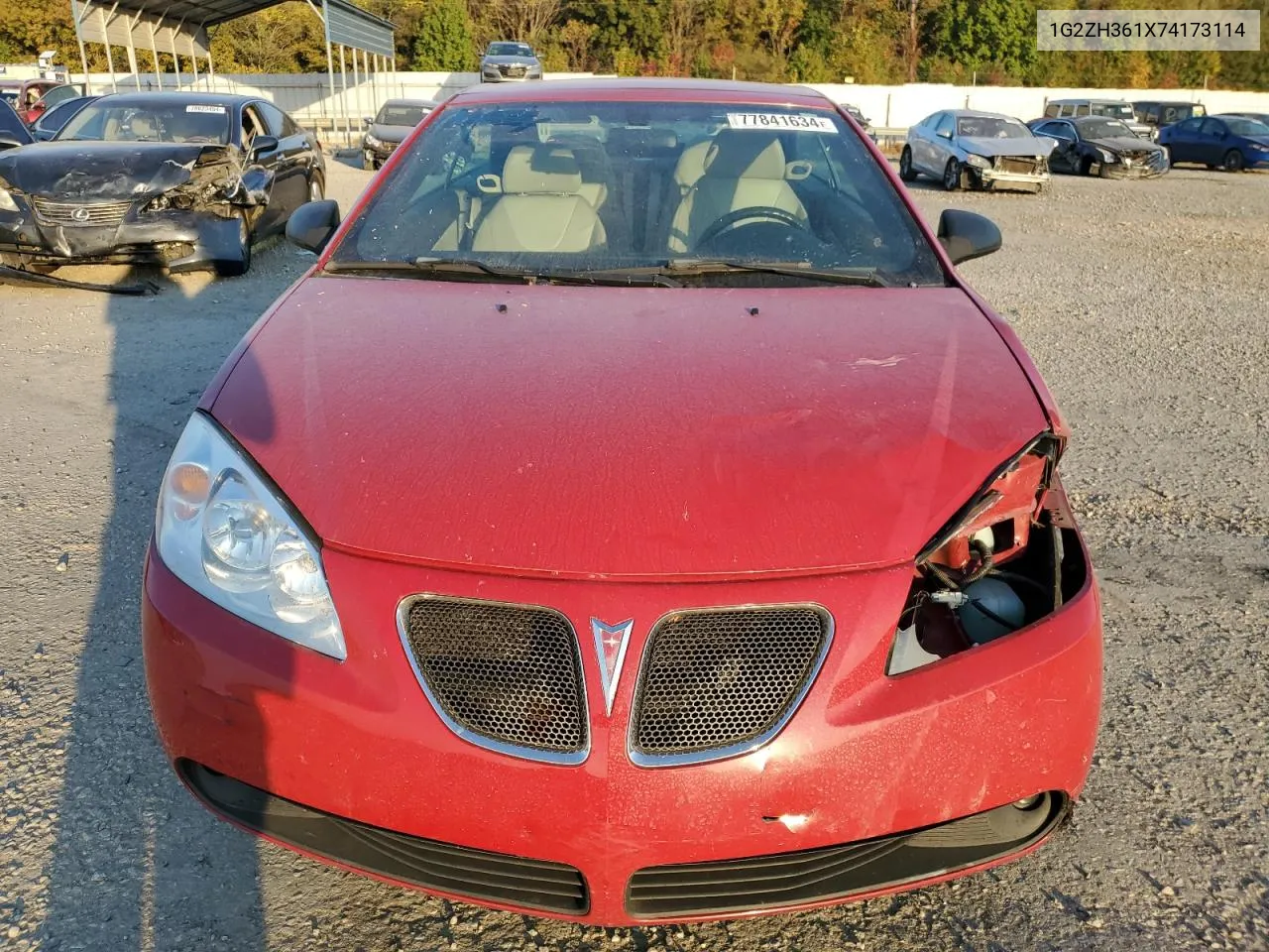 2007 Pontiac G6 Gt VIN: 1G2ZH361X74173114 Lot: 77841634