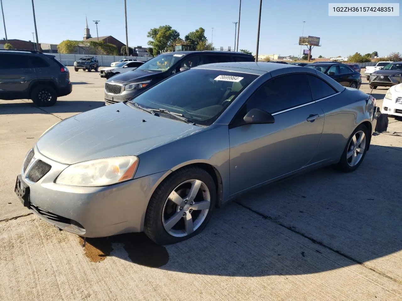 2007 Pontiac G6 Gt VIN: 1G2ZH361574248351 Lot: 78699964