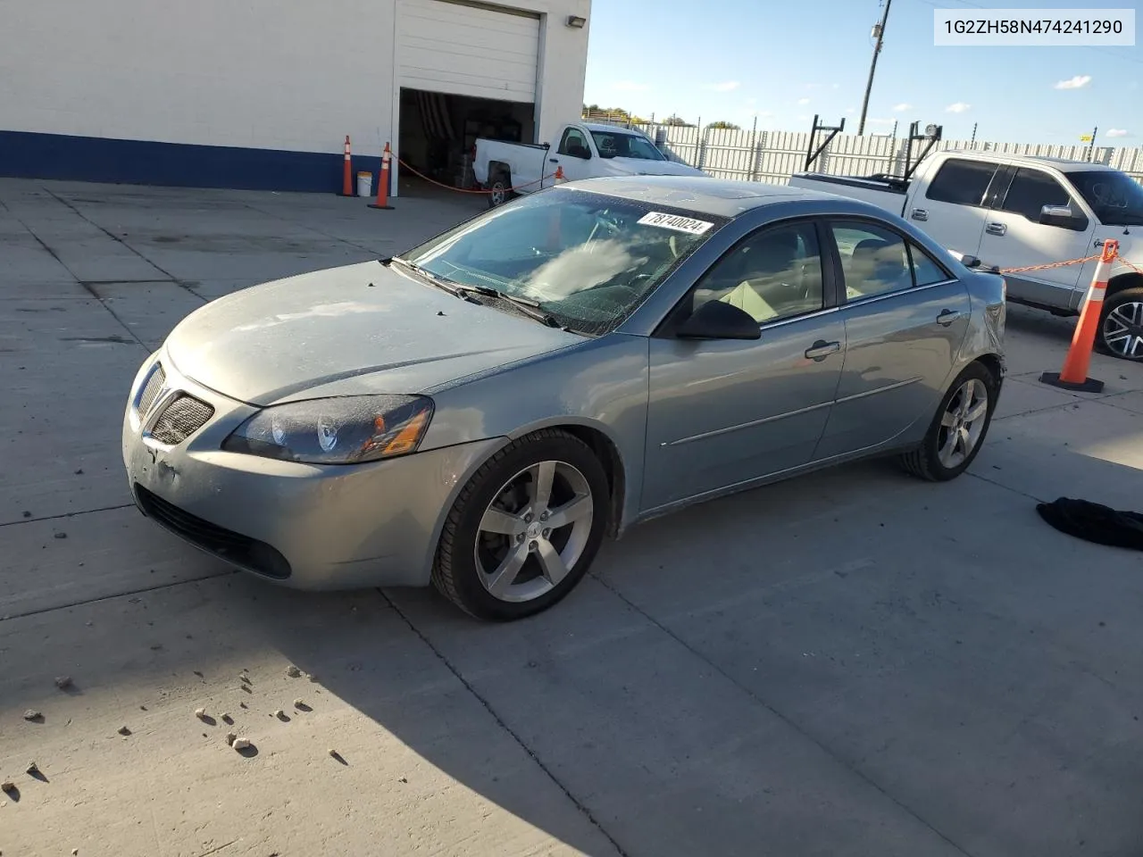 2007 Pontiac G6 Gt VIN: 1G2ZH58N474241290 Lot: 78740024