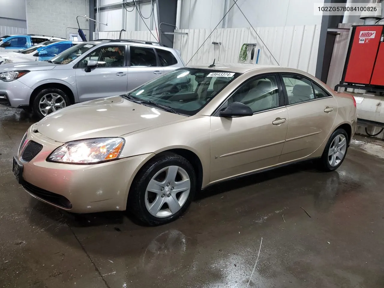 2008 Pontiac G6 Base VIN: 1G2ZG57B084100826 Lot: 48643374