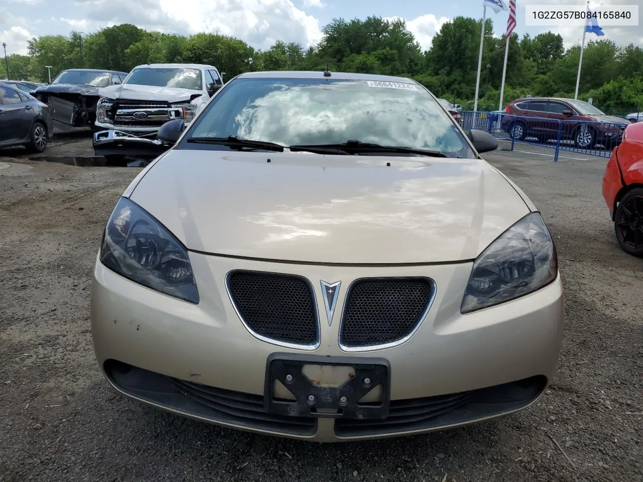 2008 Pontiac G6 Base VIN: 1G2ZG57B084165840 Lot: 56641224