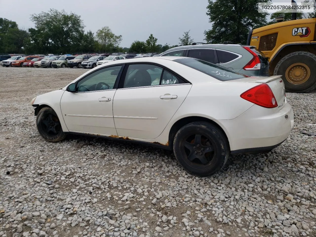 2008 Pontiac G6 Base VIN: 1G2ZG57B084252315 Lot: 60085434