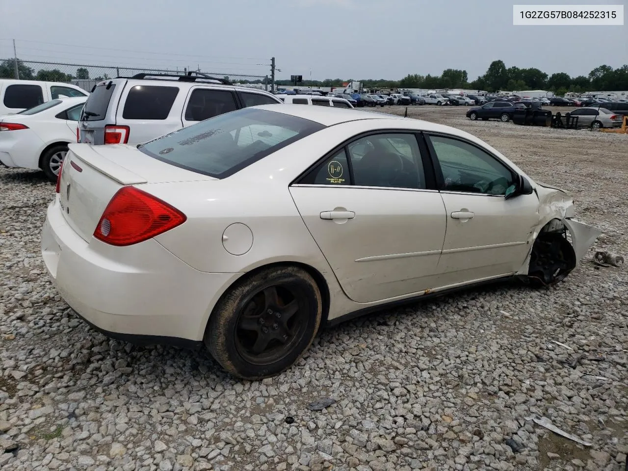 2008 Pontiac G6 Base VIN: 1G2ZG57B084252315 Lot: 60085434