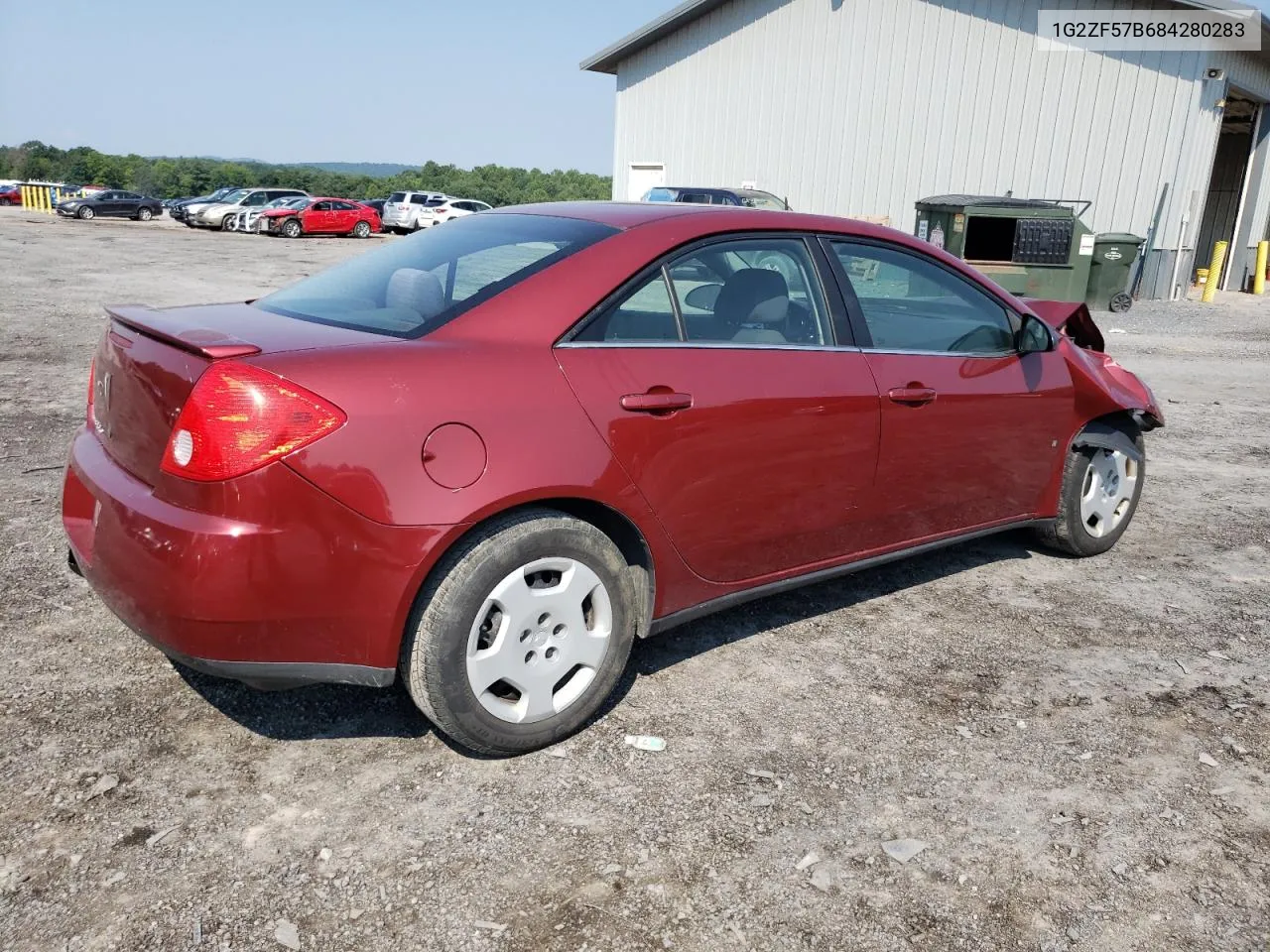 2008 Pontiac G6 Value Leader VIN: 1G2ZF57B684280283 Lot: 65560384