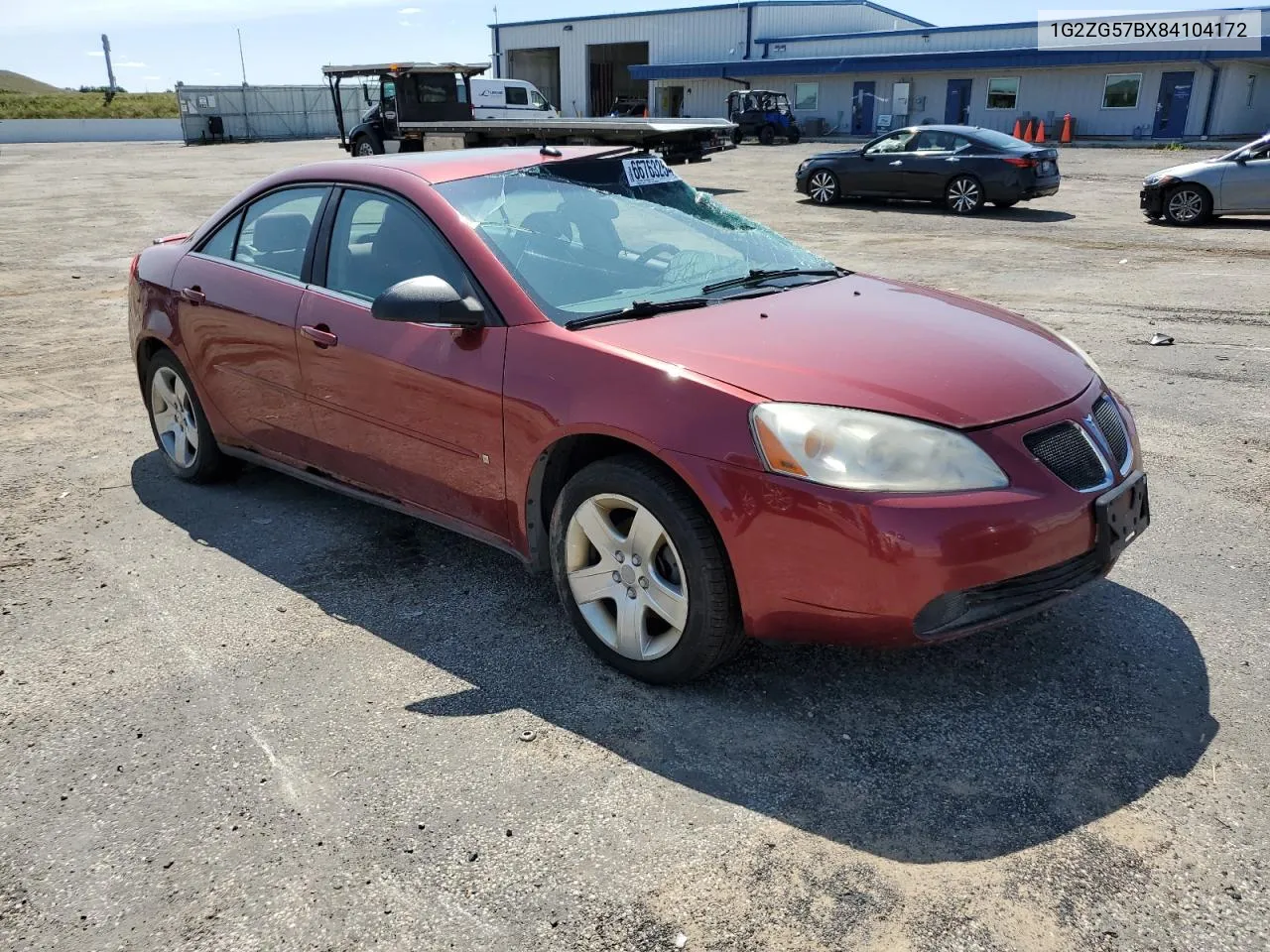 2008 Pontiac G6 Base VIN: 1G2ZG57BX84104172 Lot: 66763254