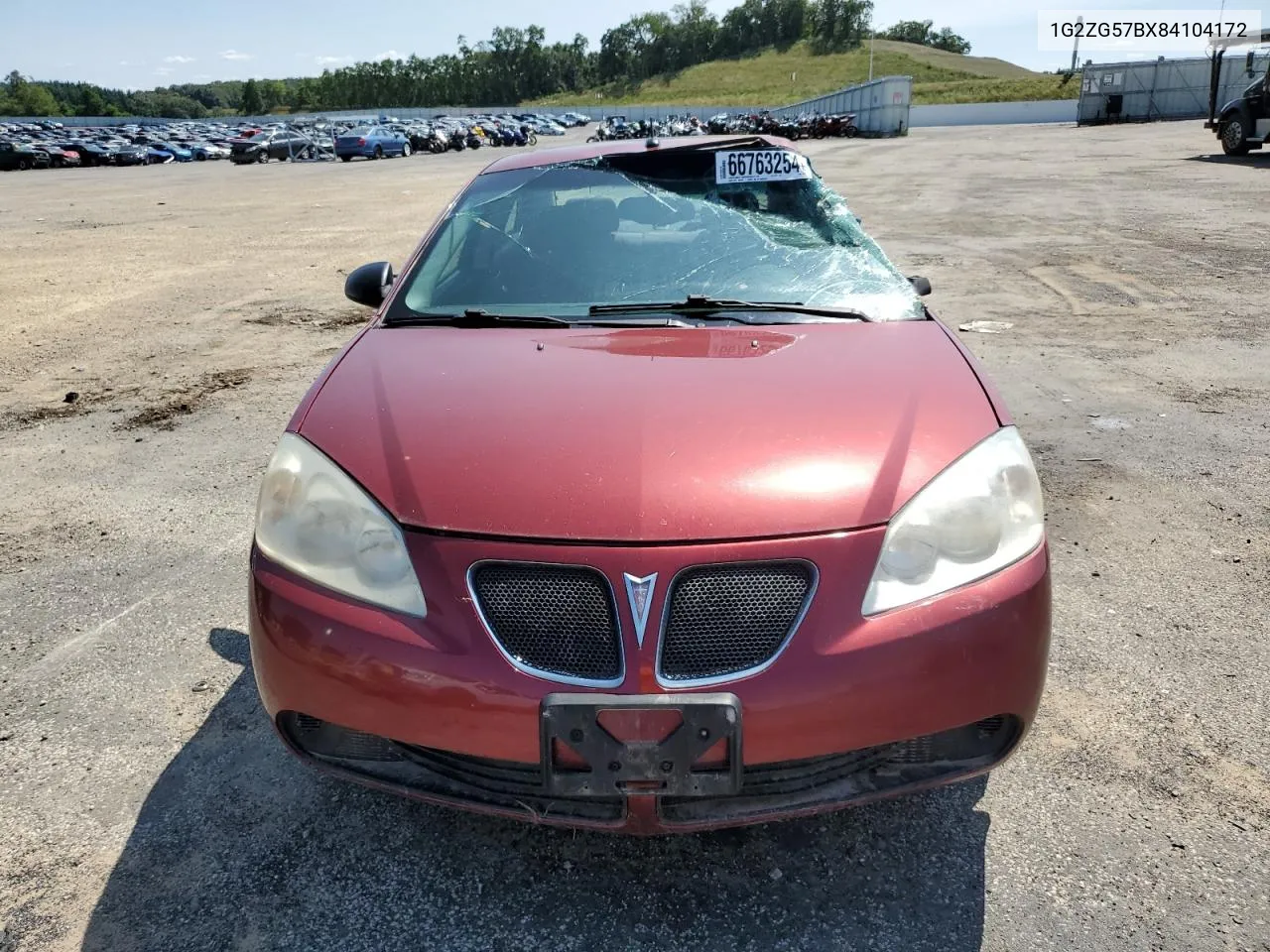 2008 Pontiac G6 Base VIN: 1G2ZG57BX84104172 Lot: 66763254