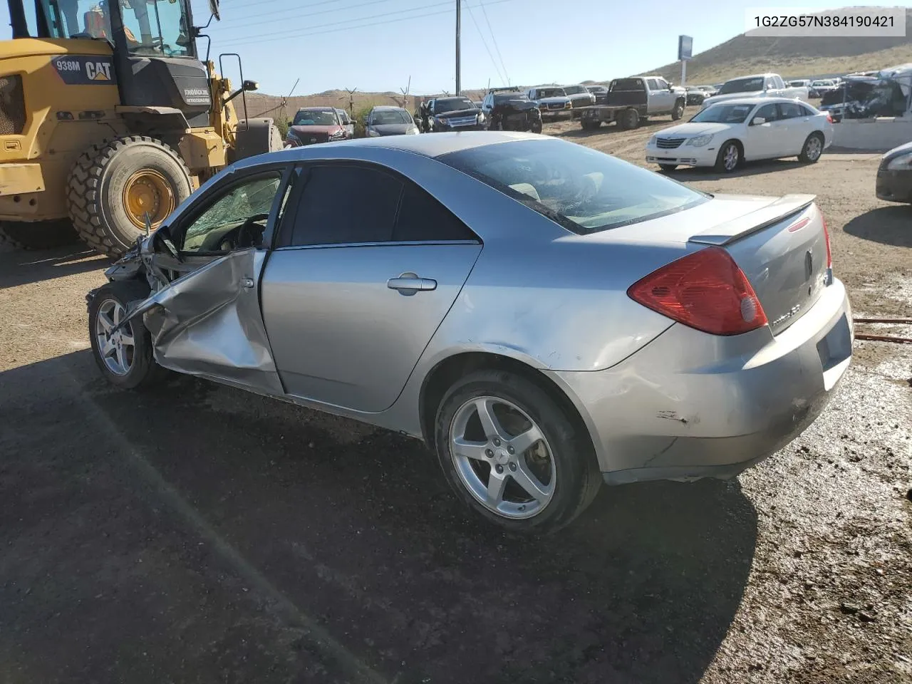 2008 Pontiac G6 Base VIN: 1G2ZG57N384190421 Lot: 68835404