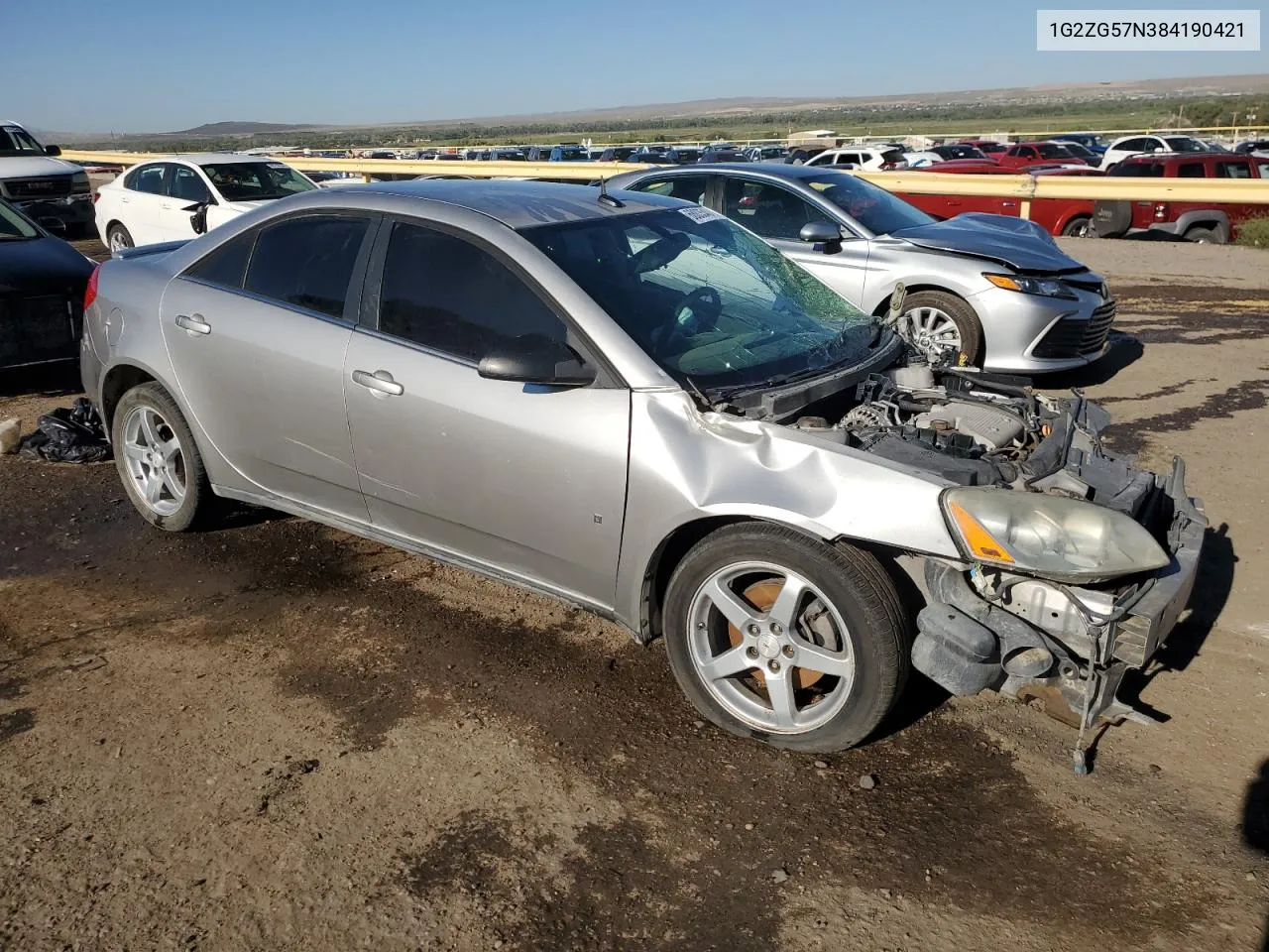 2008 Pontiac G6 Base VIN: 1G2ZG57N384190421 Lot: 68835404