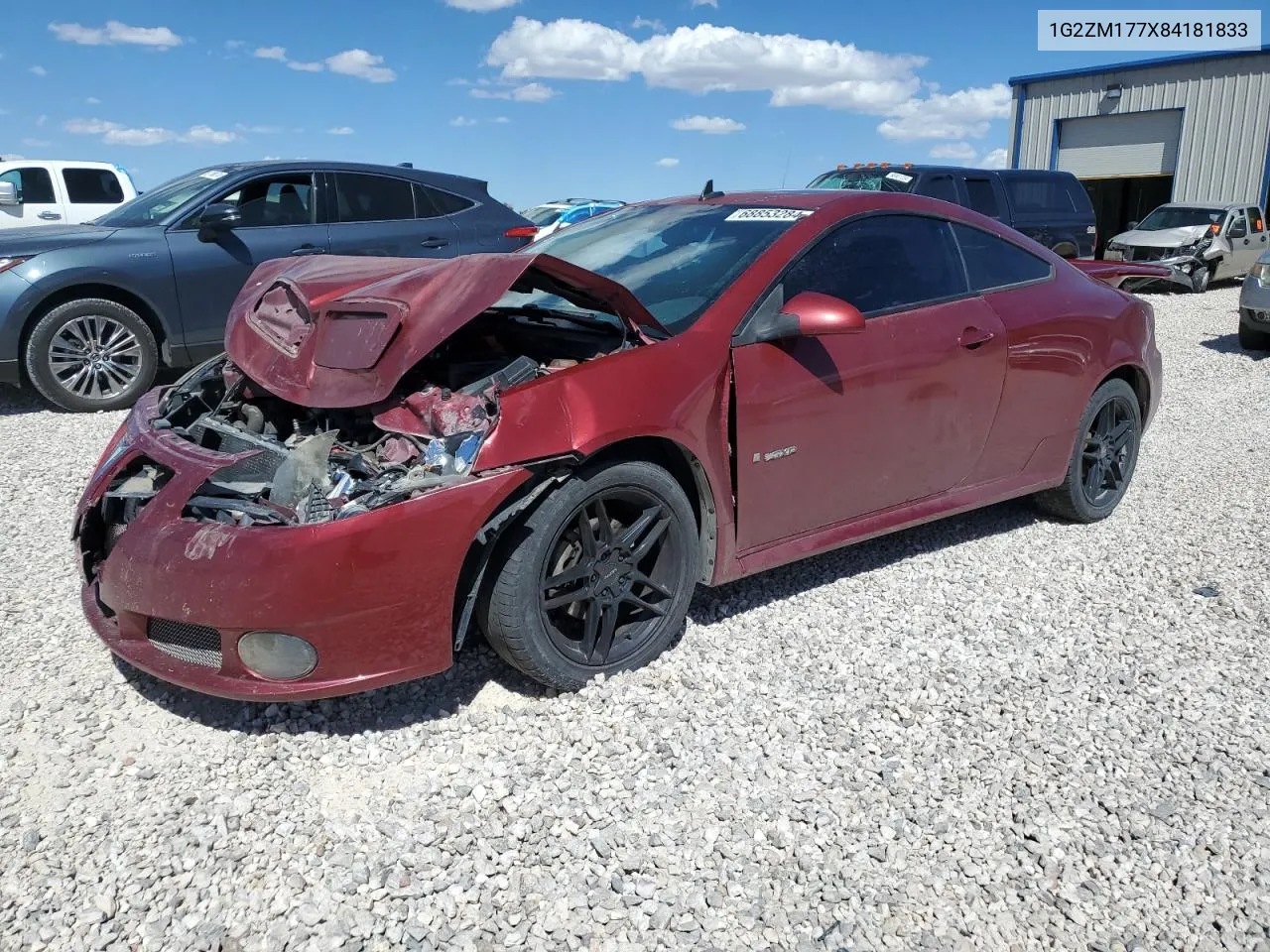 2008 Pontiac G6 Gxp VIN: 1G2ZM177X84181833 Lot: 68853284