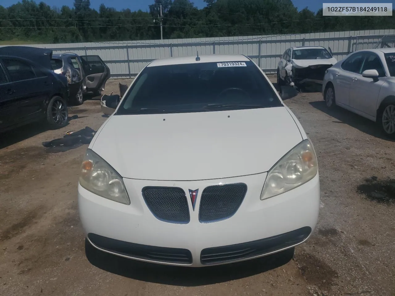 2008 Pontiac G6 Value Leader VIN: 1G2ZF57B184249118 Lot: 70319324