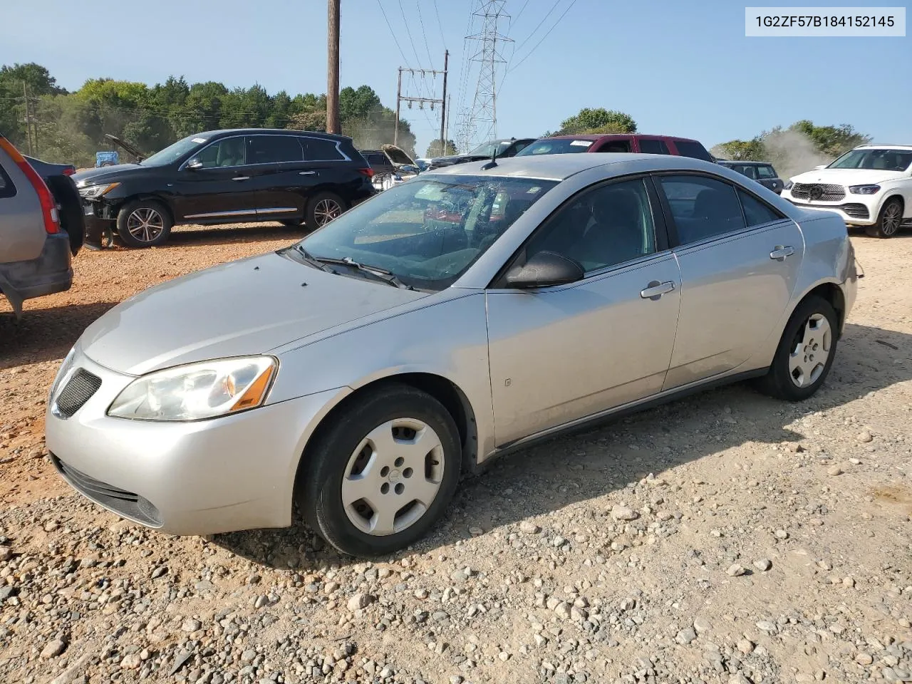 2008 Pontiac G6 Value Leader VIN: 1G2ZF57B184152145 Lot: 70457134