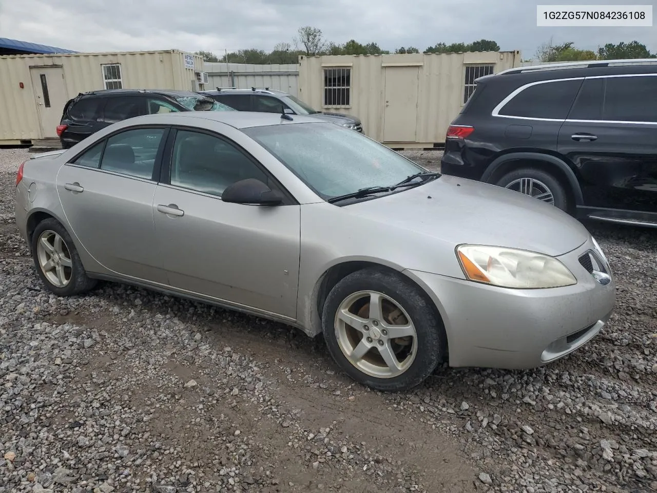 2008 Pontiac G6 Base VIN: 1G2ZG57N084236108 Lot: 71396884