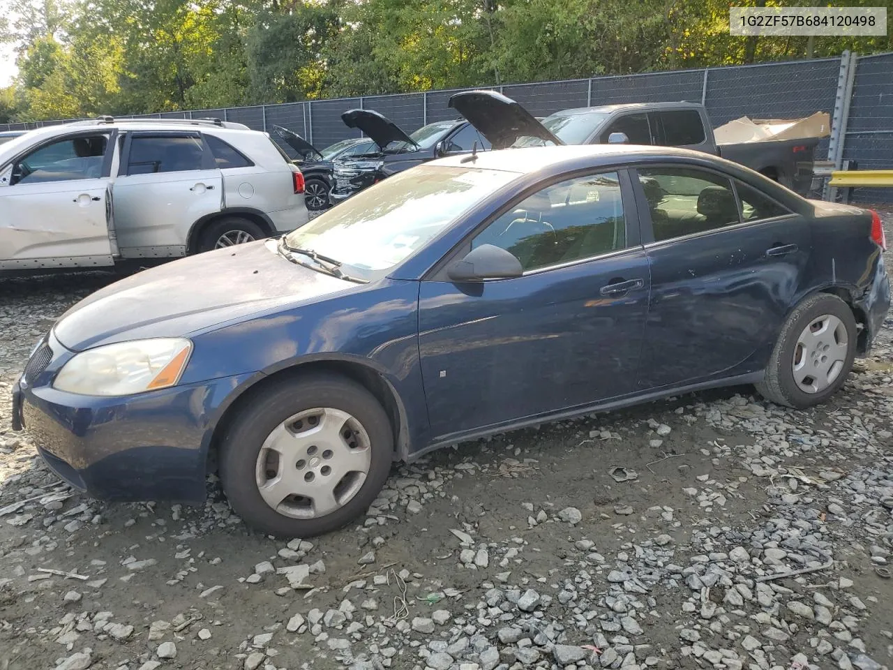 2008 Pontiac G6 Value Leader VIN: 1G2ZF57B684120498 Lot: 72326774