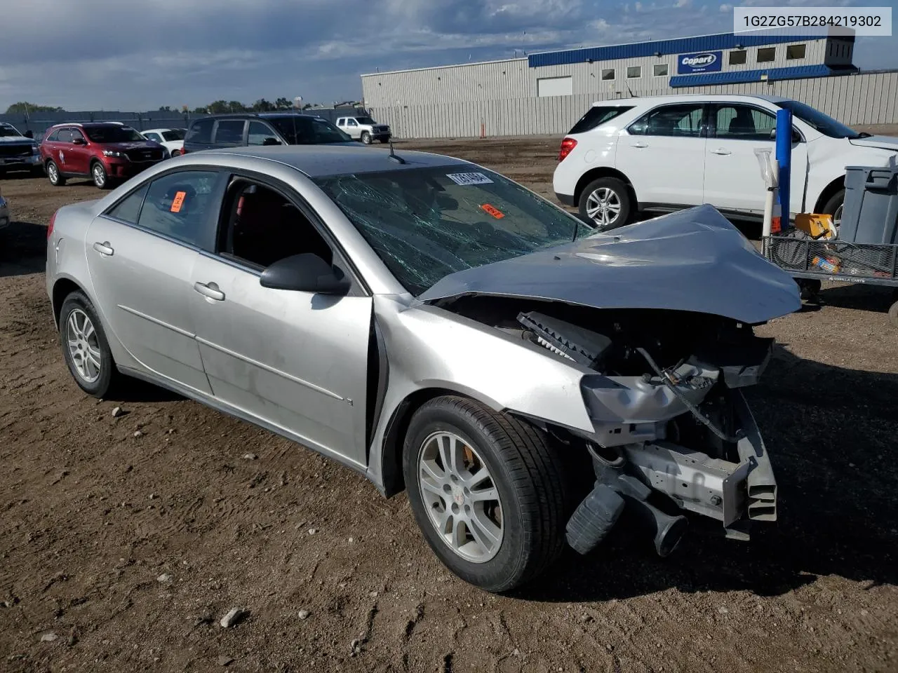 2008 Pontiac G6 Base VIN: 1G2ZG57B284219302 Lot: 72614064