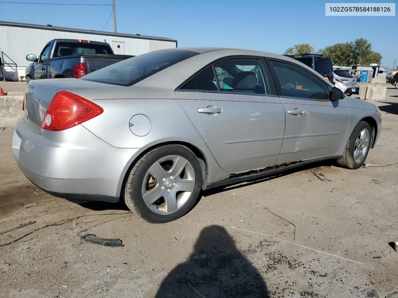 2008 Pontiac G6 Base VIN: 1G2ZG57B584188126 Lot: 72803944