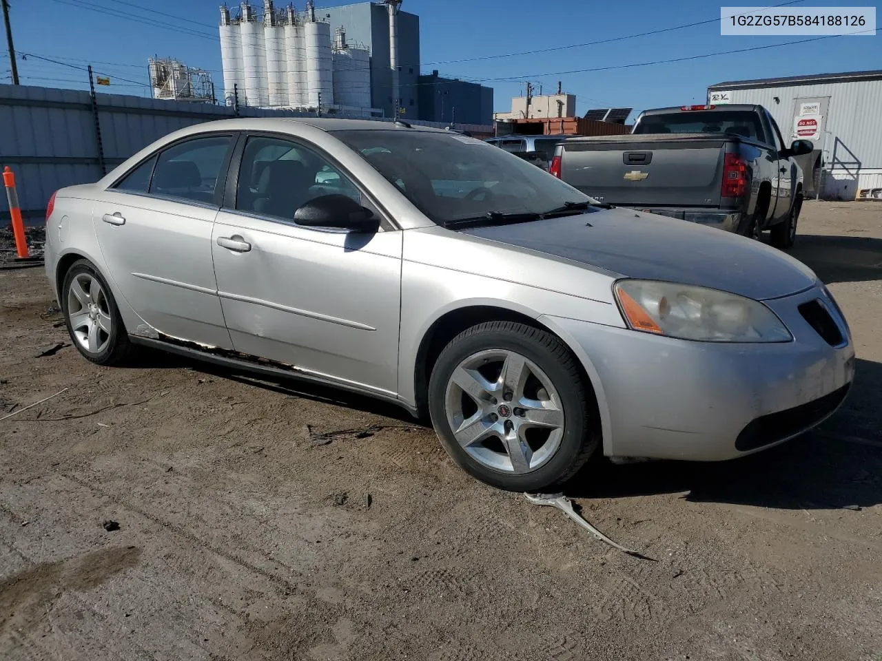 2008 Pontiac G6 Base VIN: 1G2ZG57B584188126 Lot: 72803944