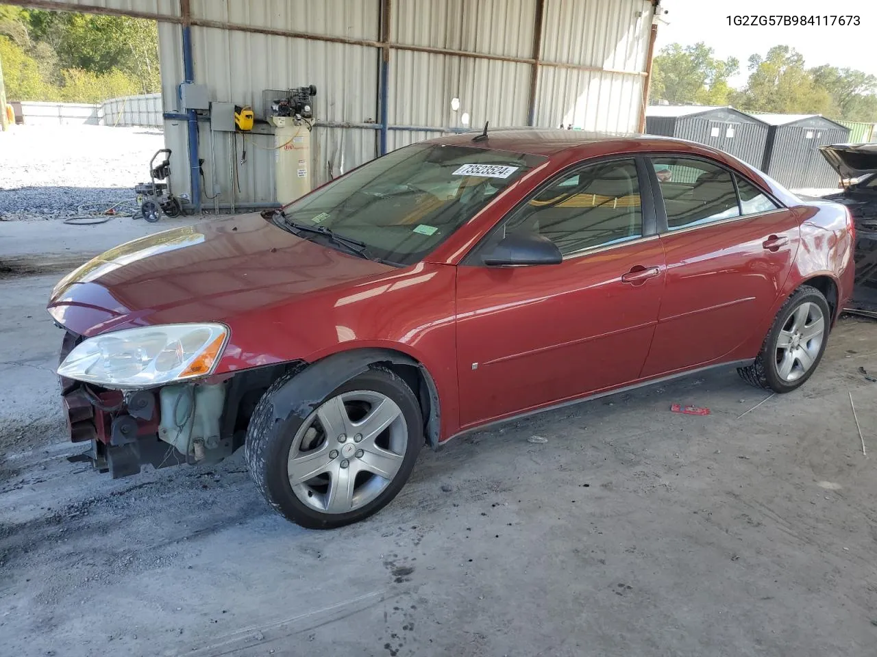 2008 Pontiac G6 Base VIN: 1G2ZG57B984117673 Lot: 73523524