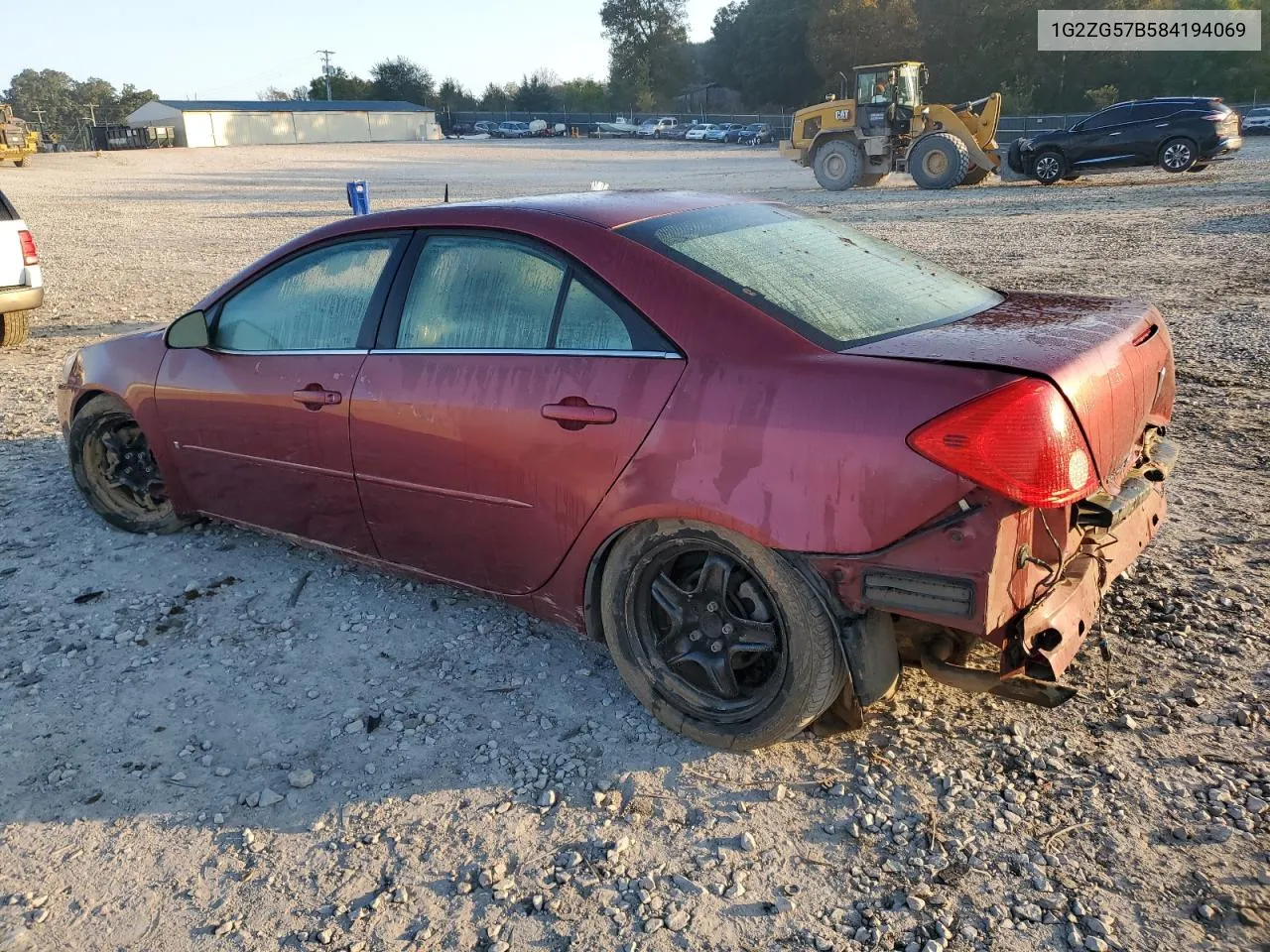 2008 Pontiac G6 Base VIN: 1G2ZG57B584194069 Lot: 74492654