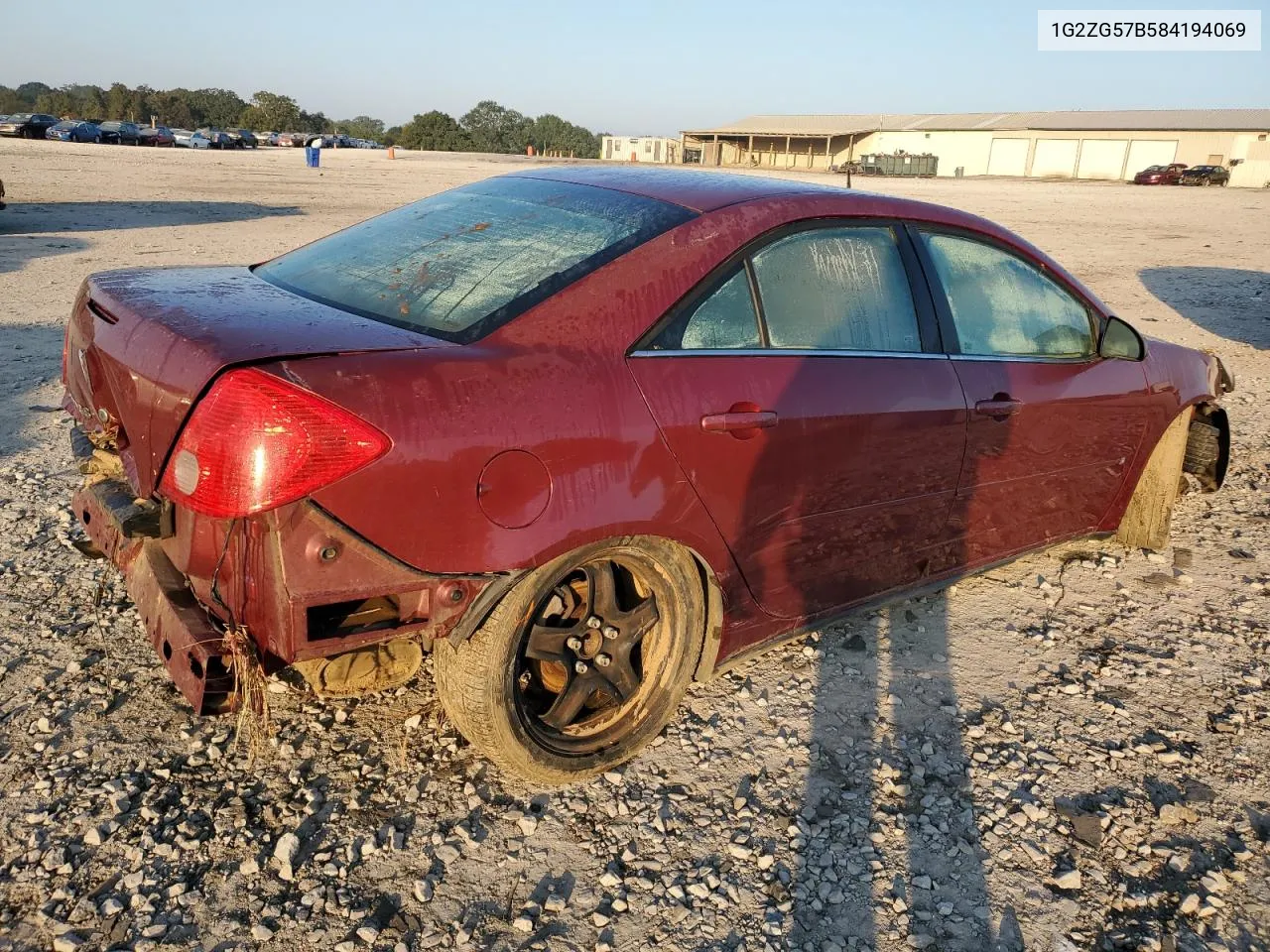 2008 Pontiac G6 Base VIN: 1G2ZG57B584194069 Lot: 74492654