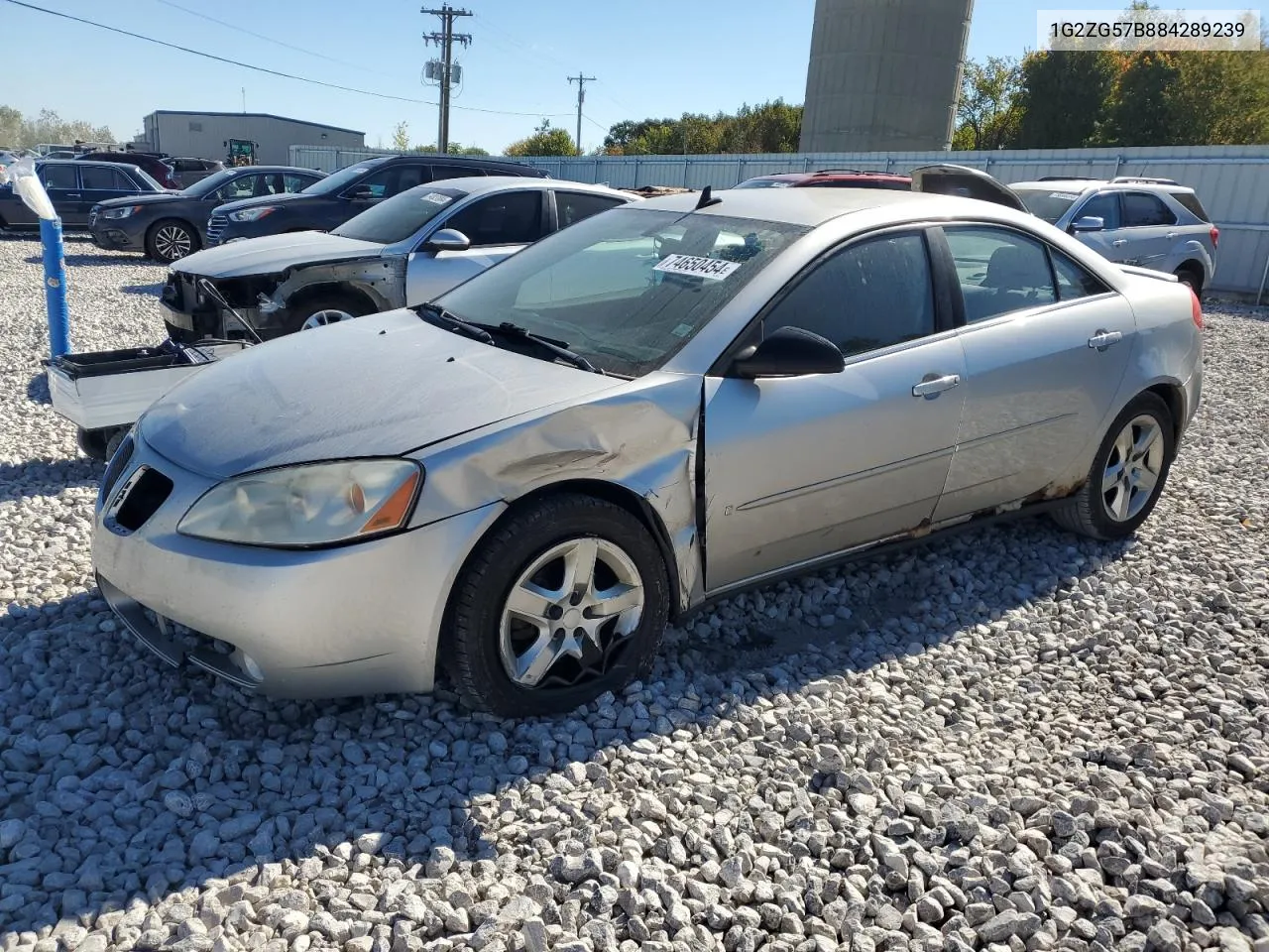 2008 Pontiac G6 Base VIN: 1G2ZG57B884289239 Lot: 74650454