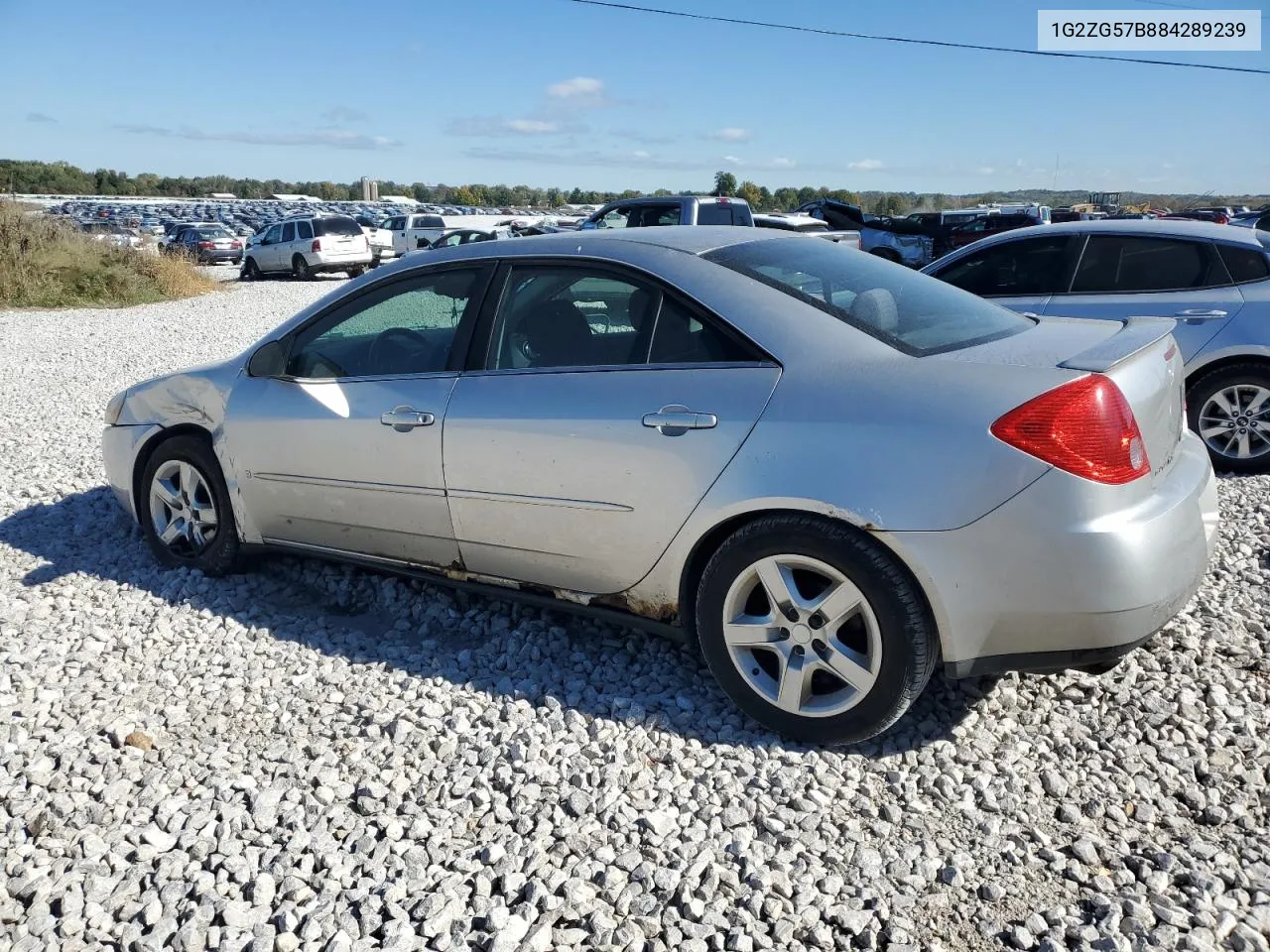 2008 Pontiac G6 Base VIN: 1G2ZG57B884289239 Lot: 74650454