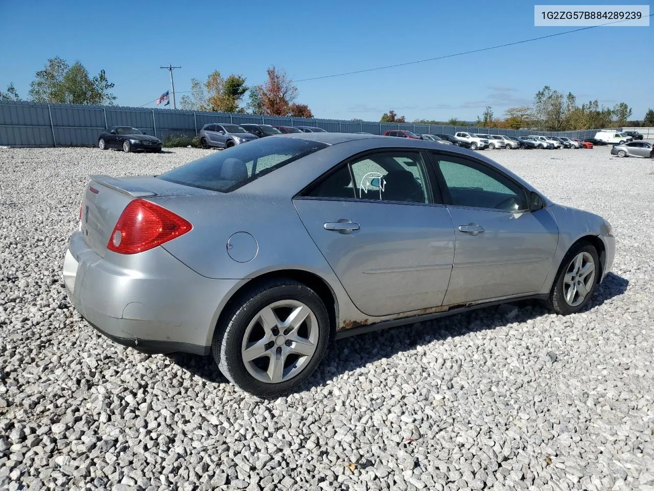 2008 Pontiac G6 Base VIN: 1G2ZG57B884289239 Lot: 74650454