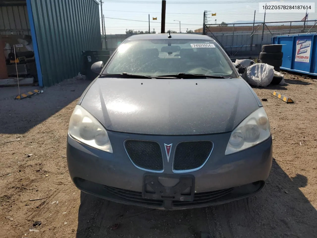 2008 Pontiac G6 Base VIN: 1G2ZG57B284187614 Lot: 74929954