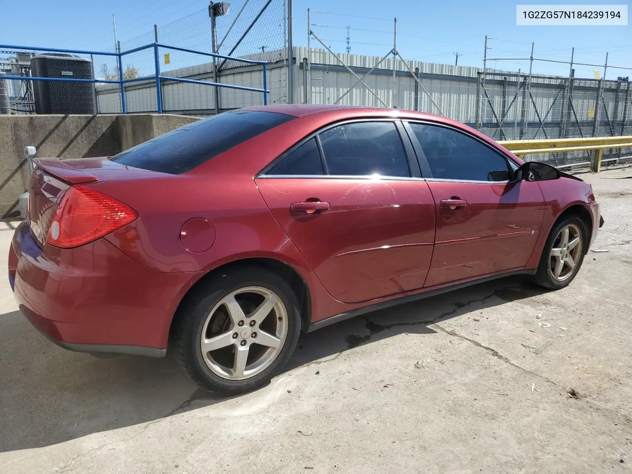 2008 Pontiac G6 Base VIN: 1G2ZG57N184239194 Lot: 74981984