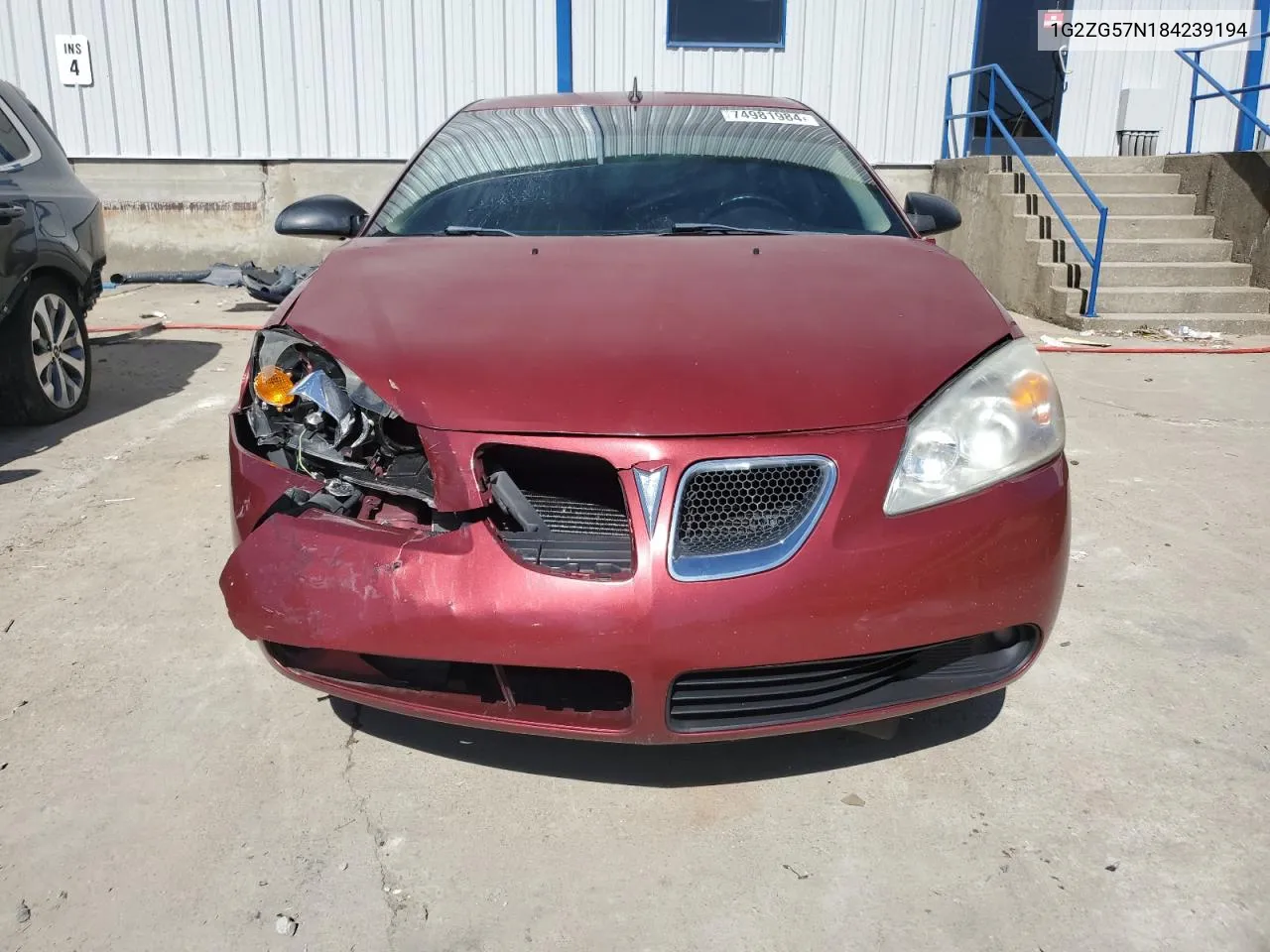 2008 Pontiac G6 Base VIN: 1G2ZG57N184239194 Lot: 74981984