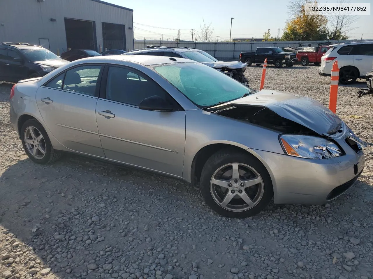 2008 Pontiac G6 Base VIN: 1G2ZG57N984177852 Lot: 75307414