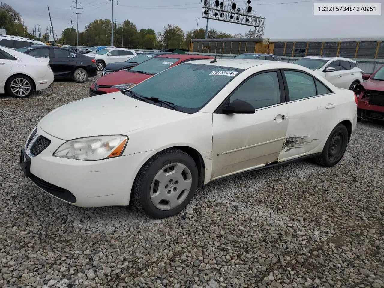 2008 Pontiac G6 Value Leader VIN: 1G2ZF57B484270951 Lot: 76122534