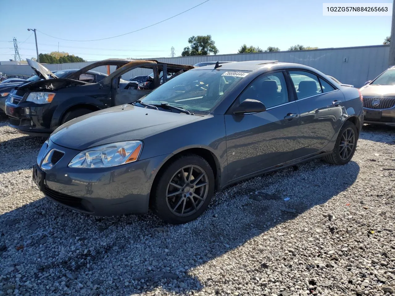 2008 Pontiac G6 Base VIN: 1G2ZG57N884265663 Lot: 76696444