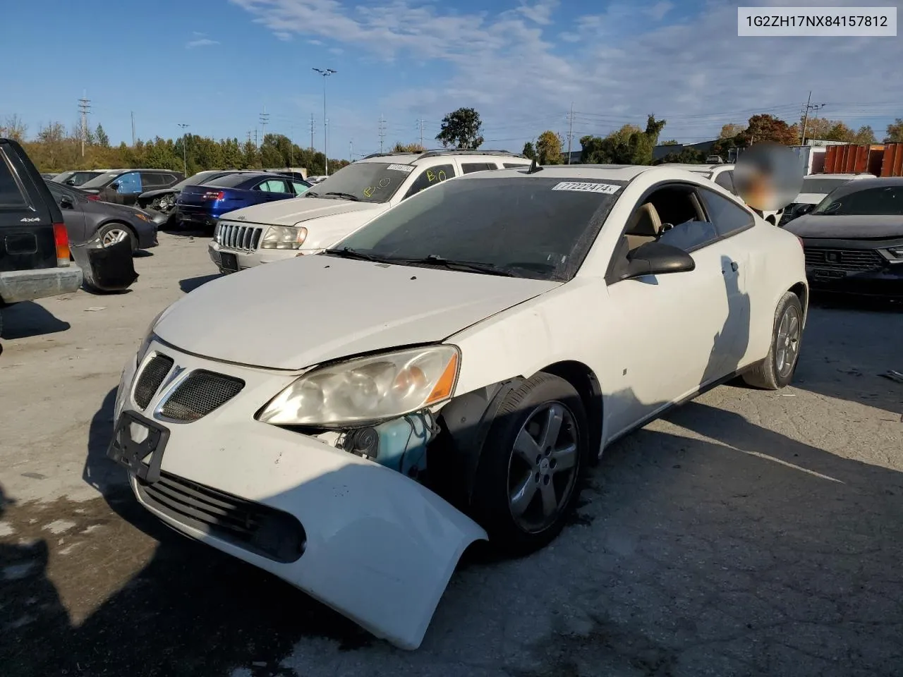 2008 Pontiac G6 Gt VIN: 1G2ZH17NX84157812 Lot: 77222474