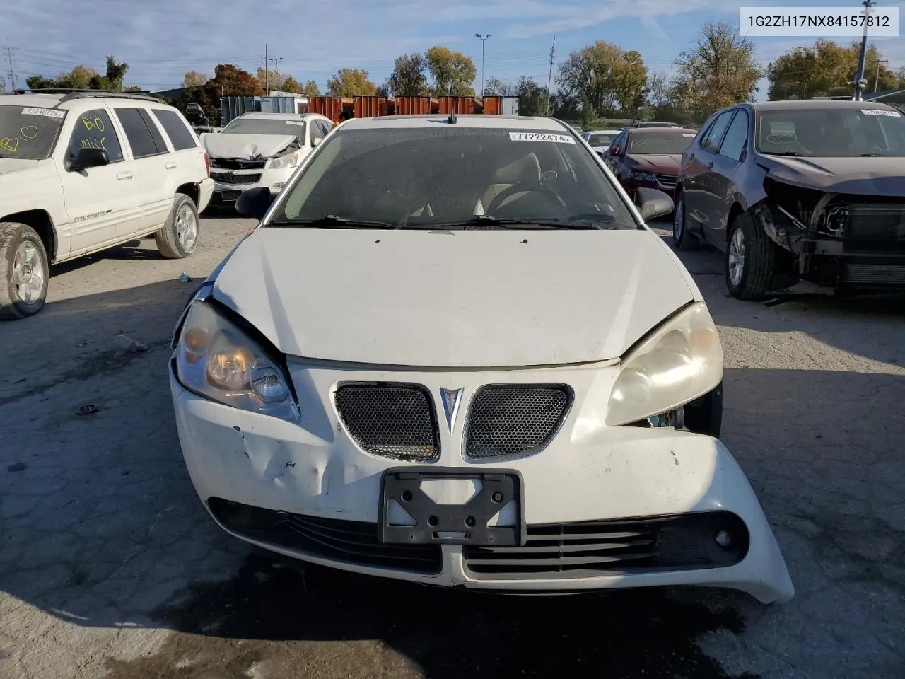 2008 Pontiac G6 Gt VIN: 1G2ZH17NX84157812 Lot: 77222474