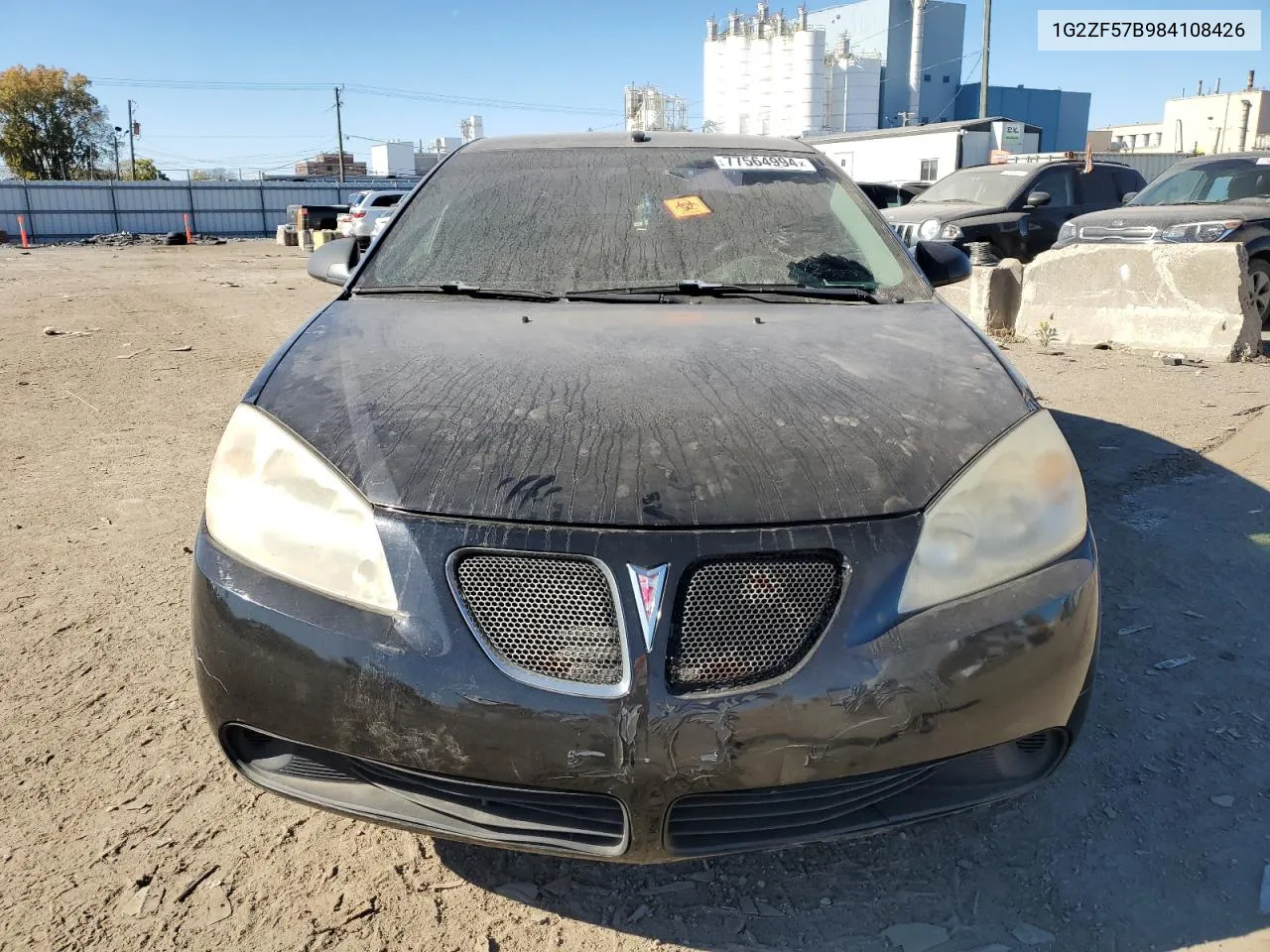 2008 Pontiac G6 Value Leader VIN: 1G2ZF57B984108426 Lot: 77564994