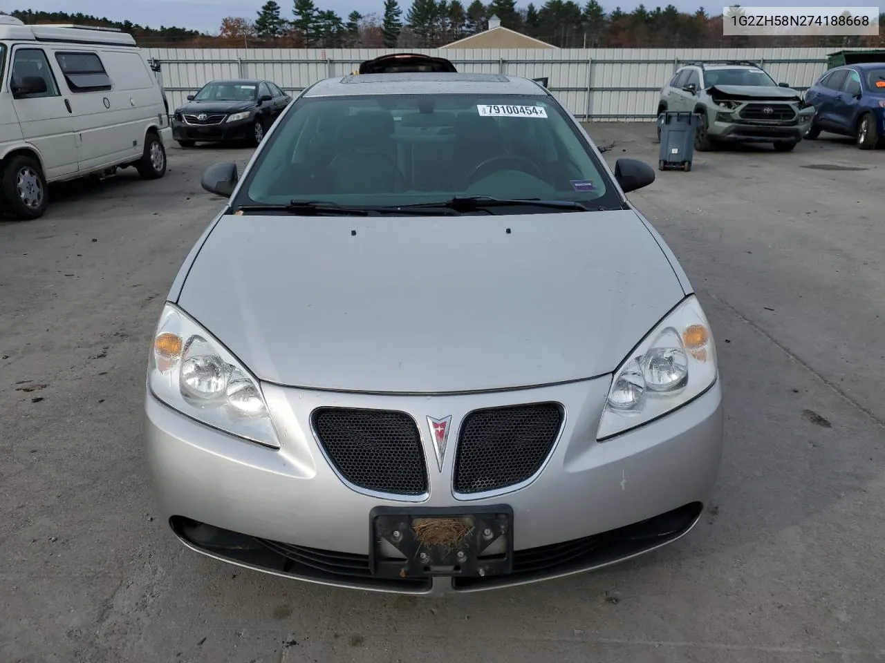 2008 Pontiac G6 Gt VIN: 1G2ZH58N274188668 Lot: 79100454