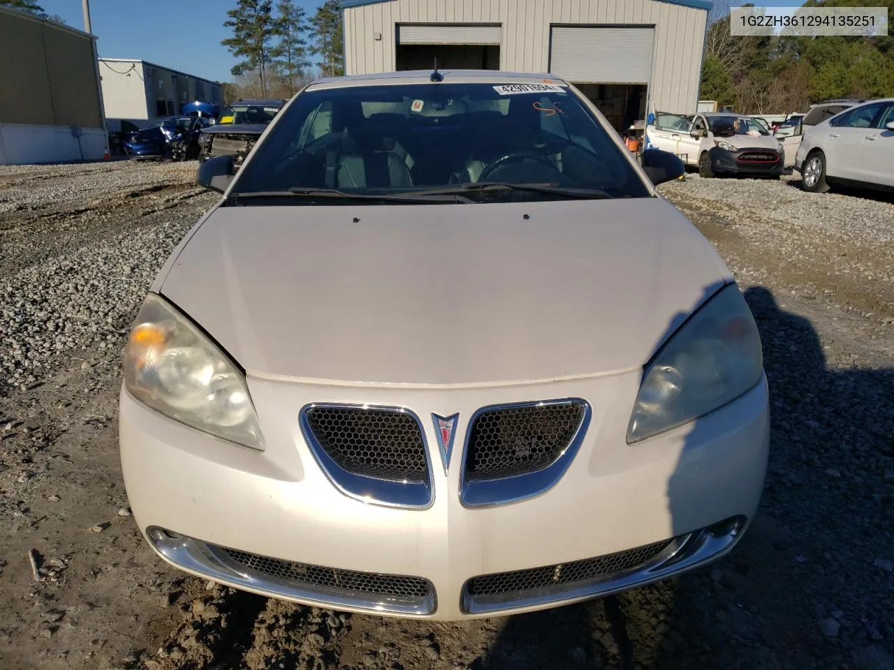 2009 Pontiac G6 Gt VIN: 1G2ZH361294135251 Lot: 42901694