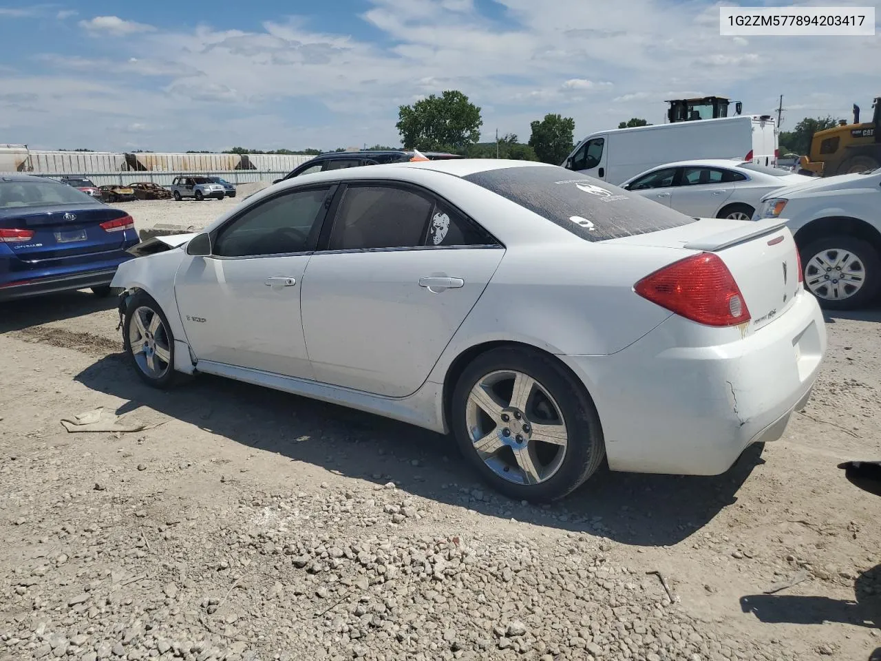 2009 Pontiac G6 Gxp VIN: 1G2ZM577894203417 Lot: 63511964